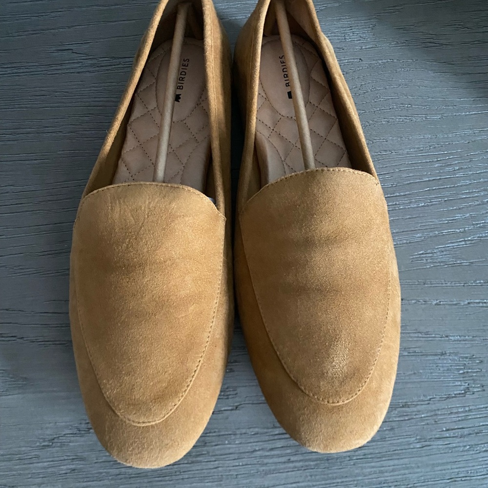 Birdies Camel Suede Flats